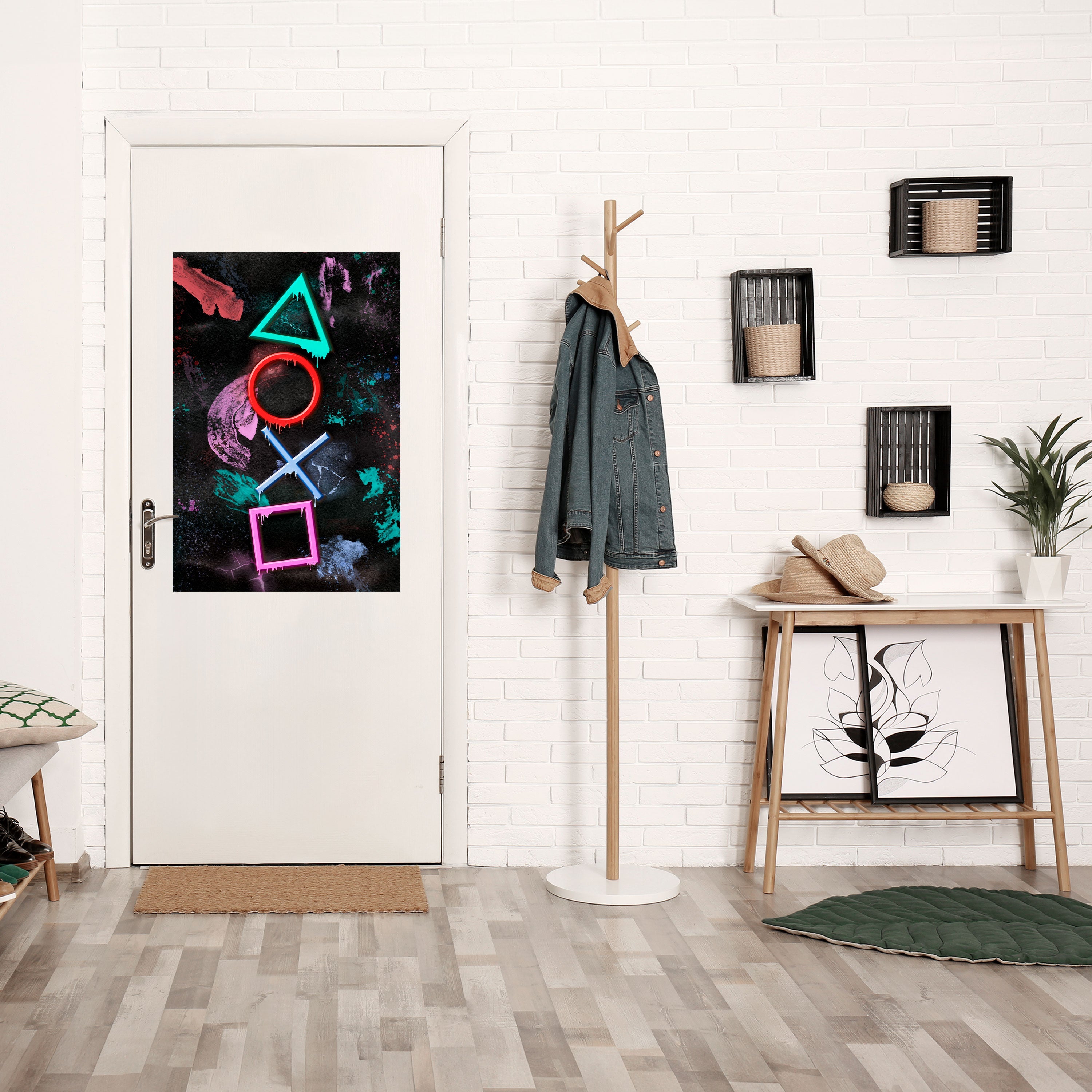 UPRISING NEON ICONS Vertikales Poster zum Abziehen und Aufkleben