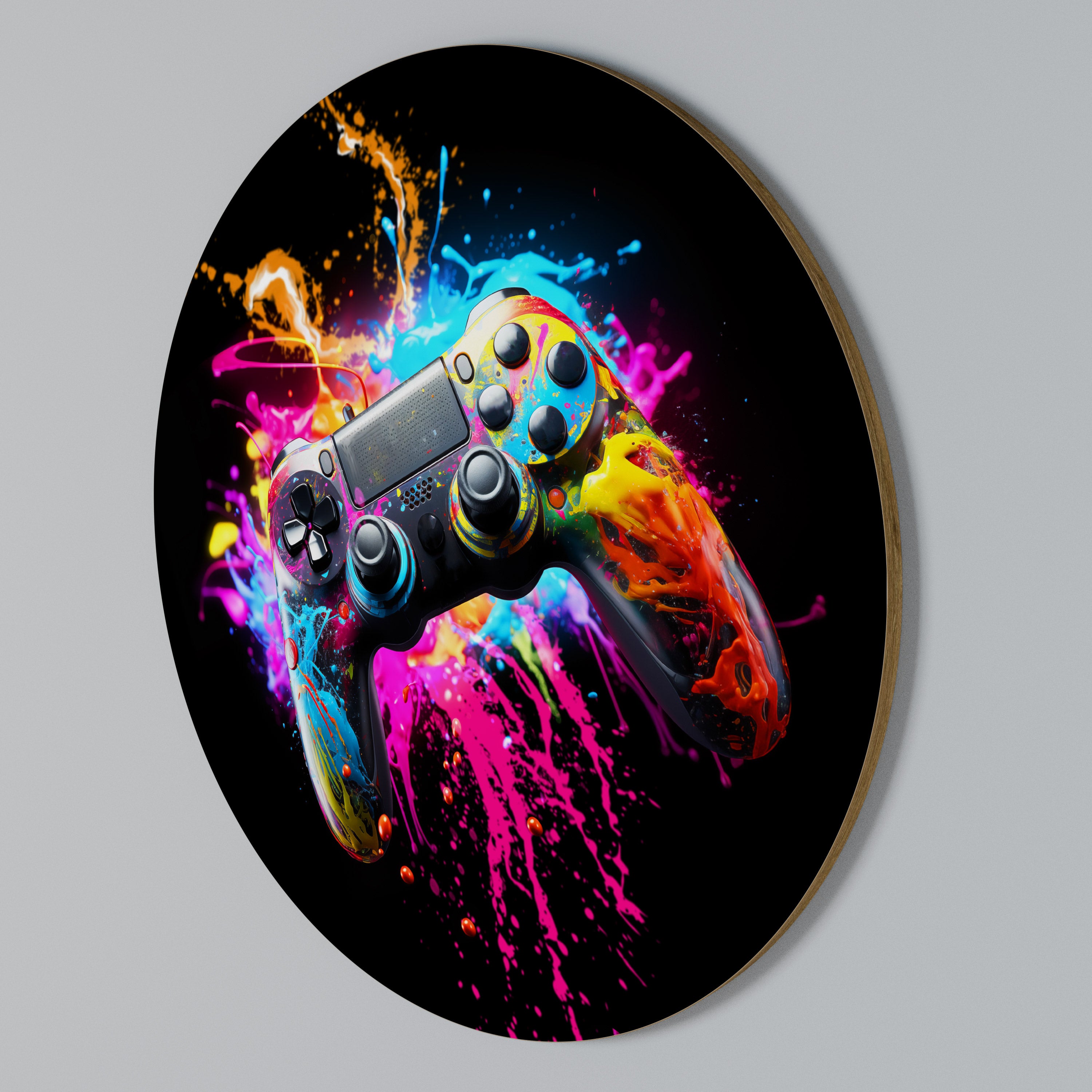 GAMING LUSH Rundes Wandbild