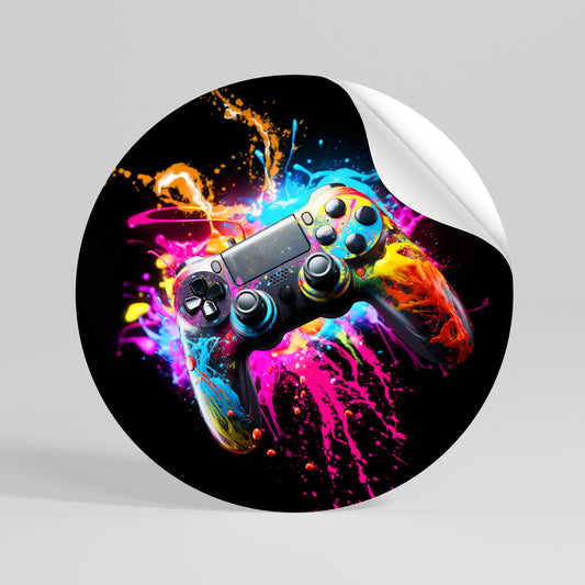 GAMING LUSH Runder Wandsticker zum Abziehen und Aufkleben