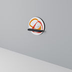 VIBRANT SUMMIT Rundes Kunstregal in Schwarz