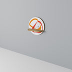 VIBRANT SUMMIT Rundes Kunstregal in Eiche-Optik