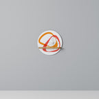 VIBRANT SUMMIT Rundes Kunstregal in Eiche-Optik