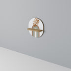 LEAF ON THE TOP Ovales Kunstregal in Eiche-Optik