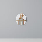 LEAF ON THE TOP Ovales Kunstregal in Eiche-Optik