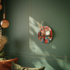 COLORBURST CONSTRUCT Ovales Kunstregal in Schwarz