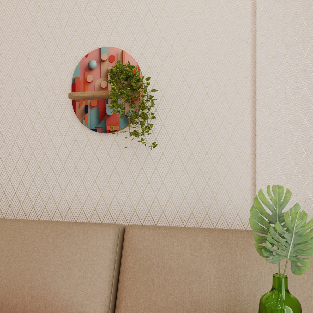 COLORBURST CONSTRUCT Dekoratives Wandregal