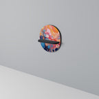 INKED ILLUSIONS Oval Art Shelf In Black Finish