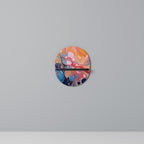 INKED ILLUSIONS Oval Art Shelf In Black Finish