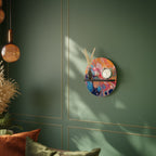 INKED ILLUSIONS Oval Art Shelf In Black Finish