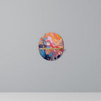 INKED ILLUSIONS Ovales Kunstregal in Eiche-Optik