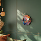 INKED ILLUSIONS Ovales Kunstregal in Eiche-Optik