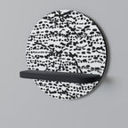 LUNAR LOOM Rundes Kunstregal in Schwarz