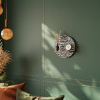 LUNAR LOOM Rundes Kunstregal in Eiche-Optik