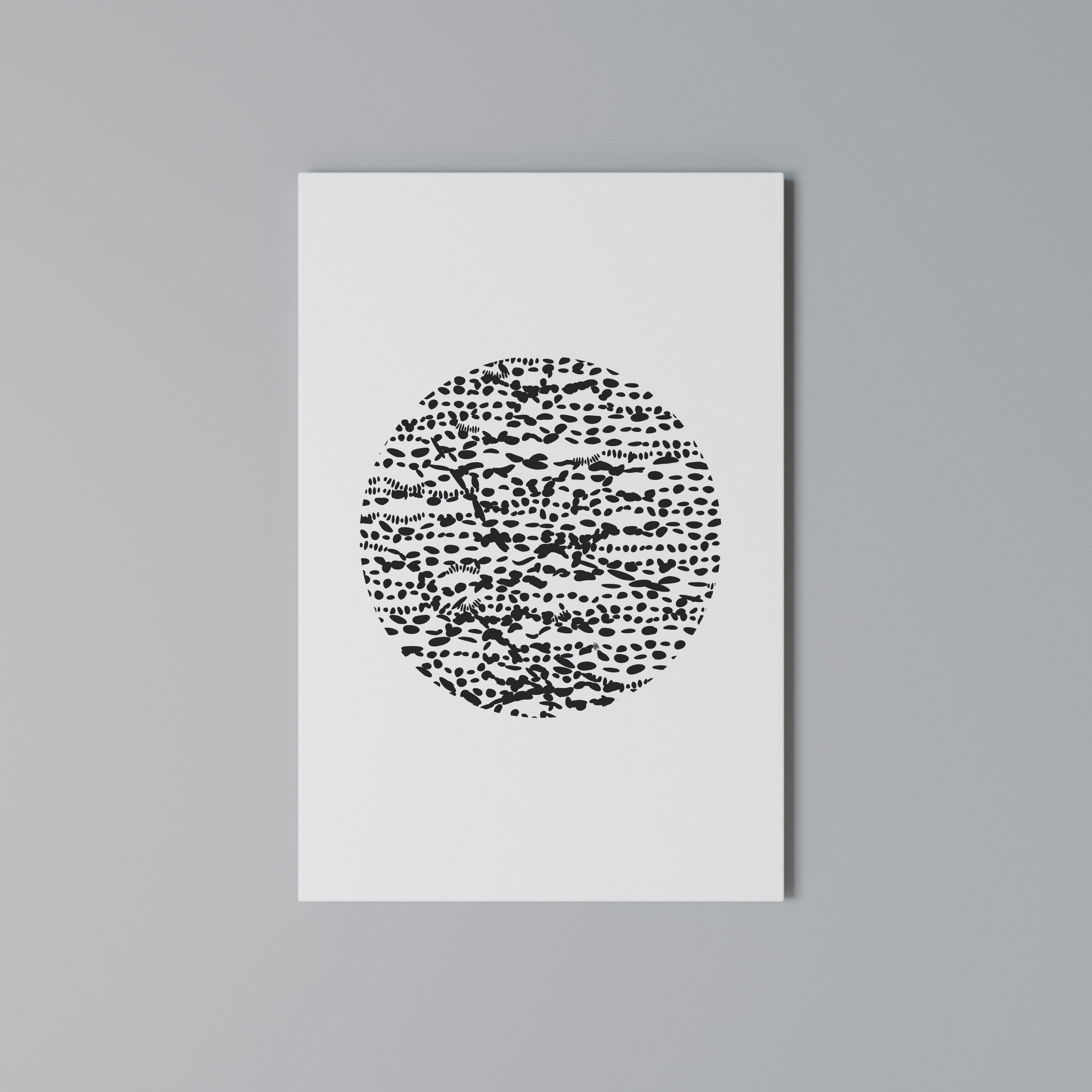 LUNAR LOOM Vertical Canvas Print