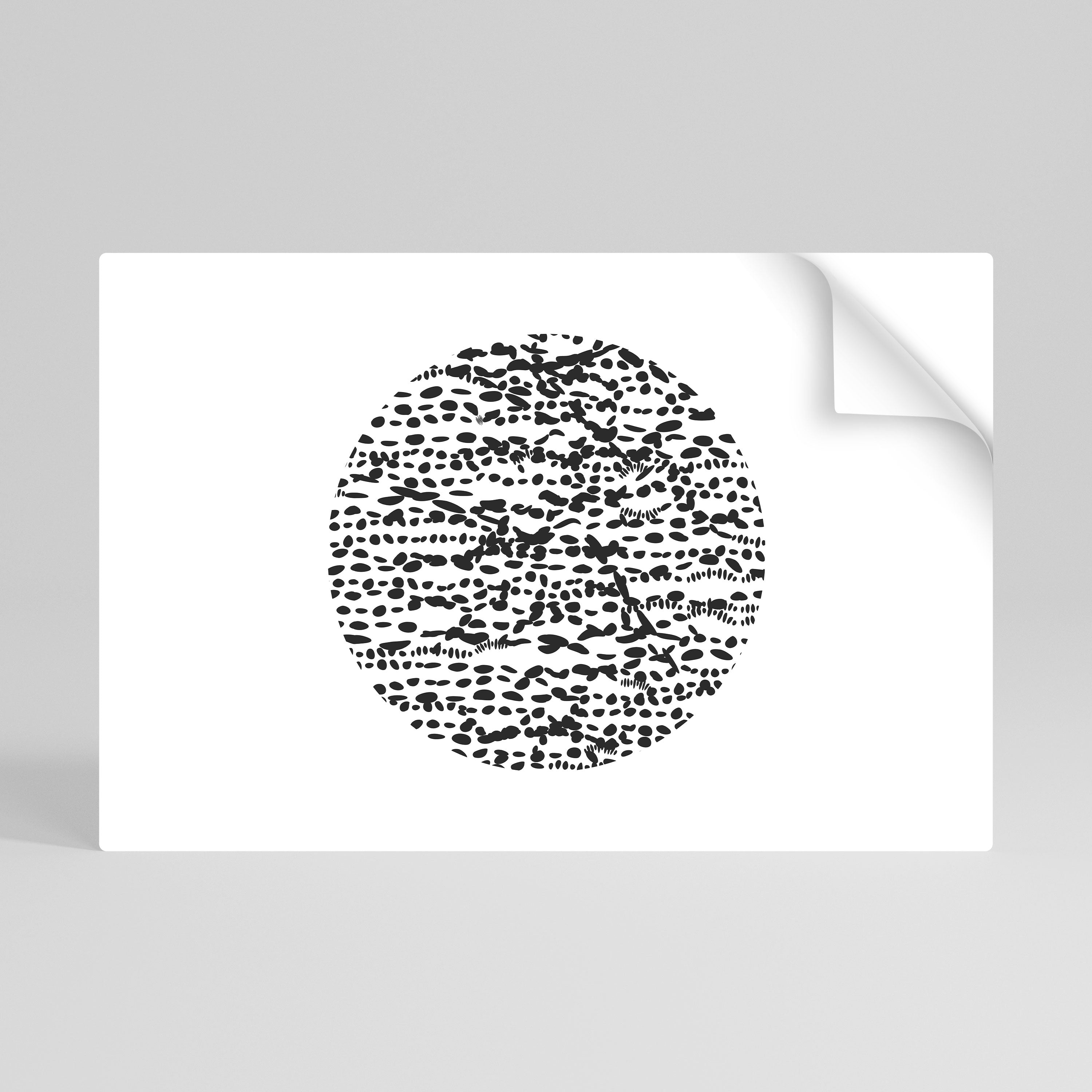 LUNAR LOOM Selbstklebendes Horizontal-Poster