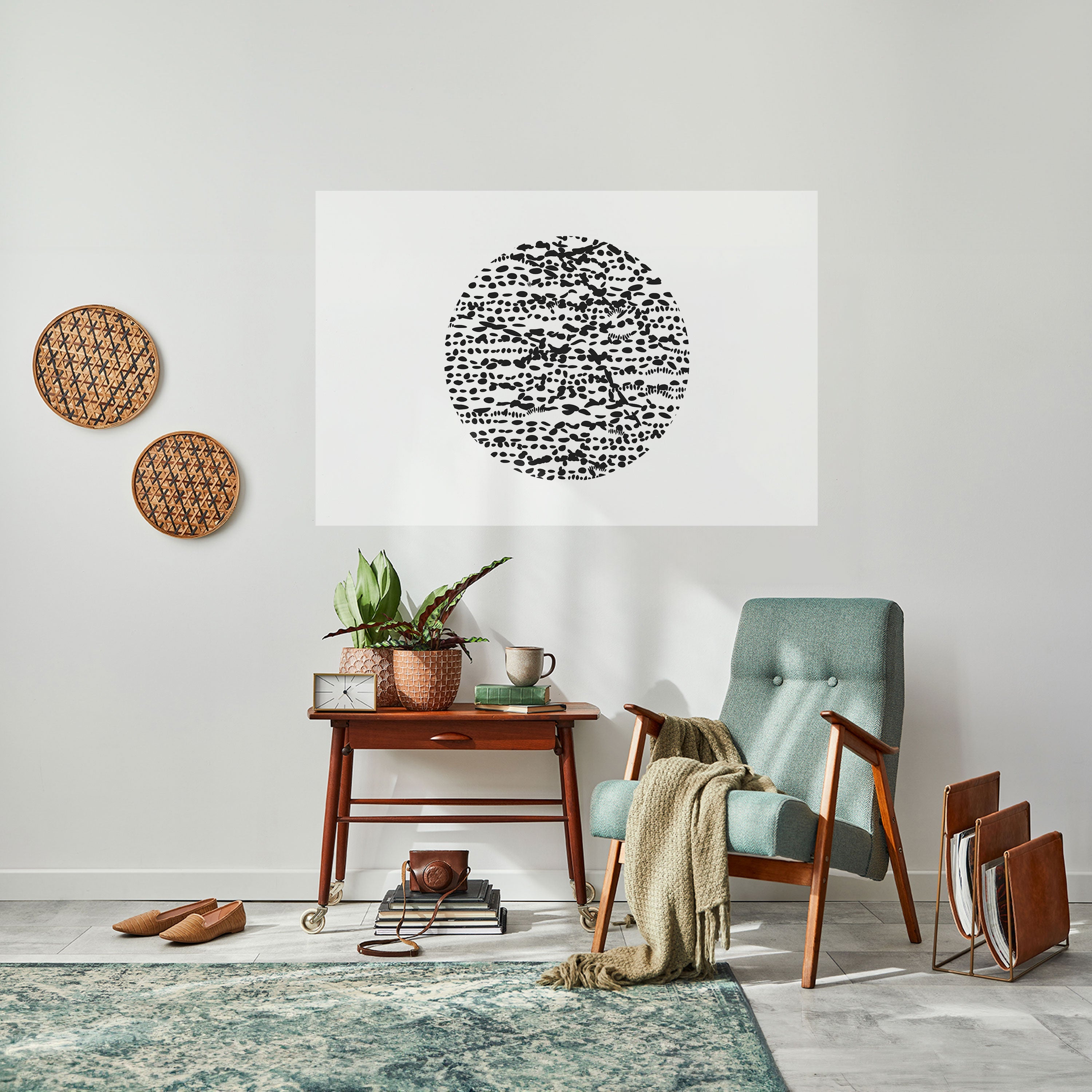 LUNAR LOOM Peel and Stick Horizontal Poster