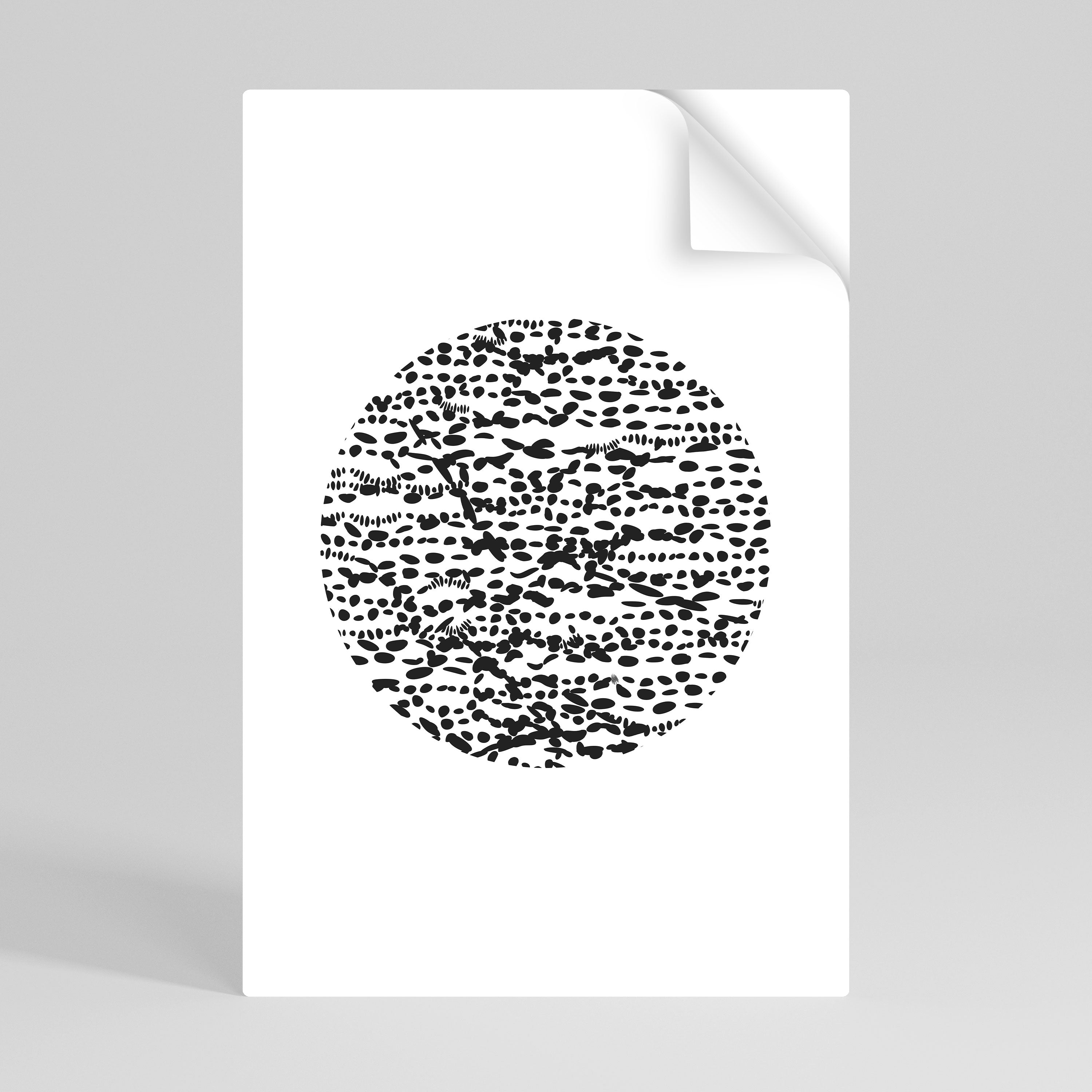 LUNAR LOOM Selbstklebendes Poster - Hochformat