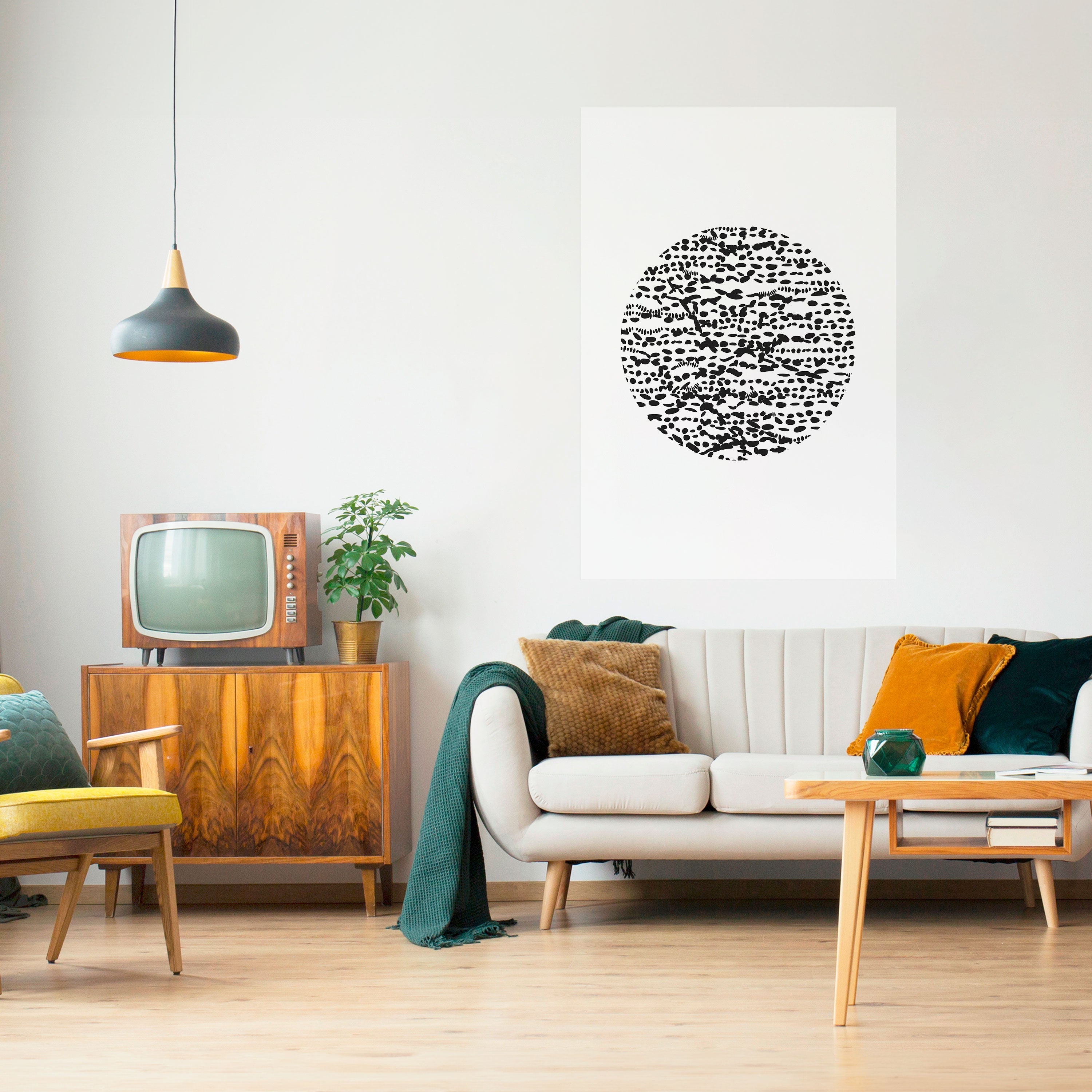 LUNAR LOOM Vertikales Poster zum Abziehen und Aufkleben