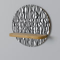 LUNA LINES Round Art Shelf In Oak Effect