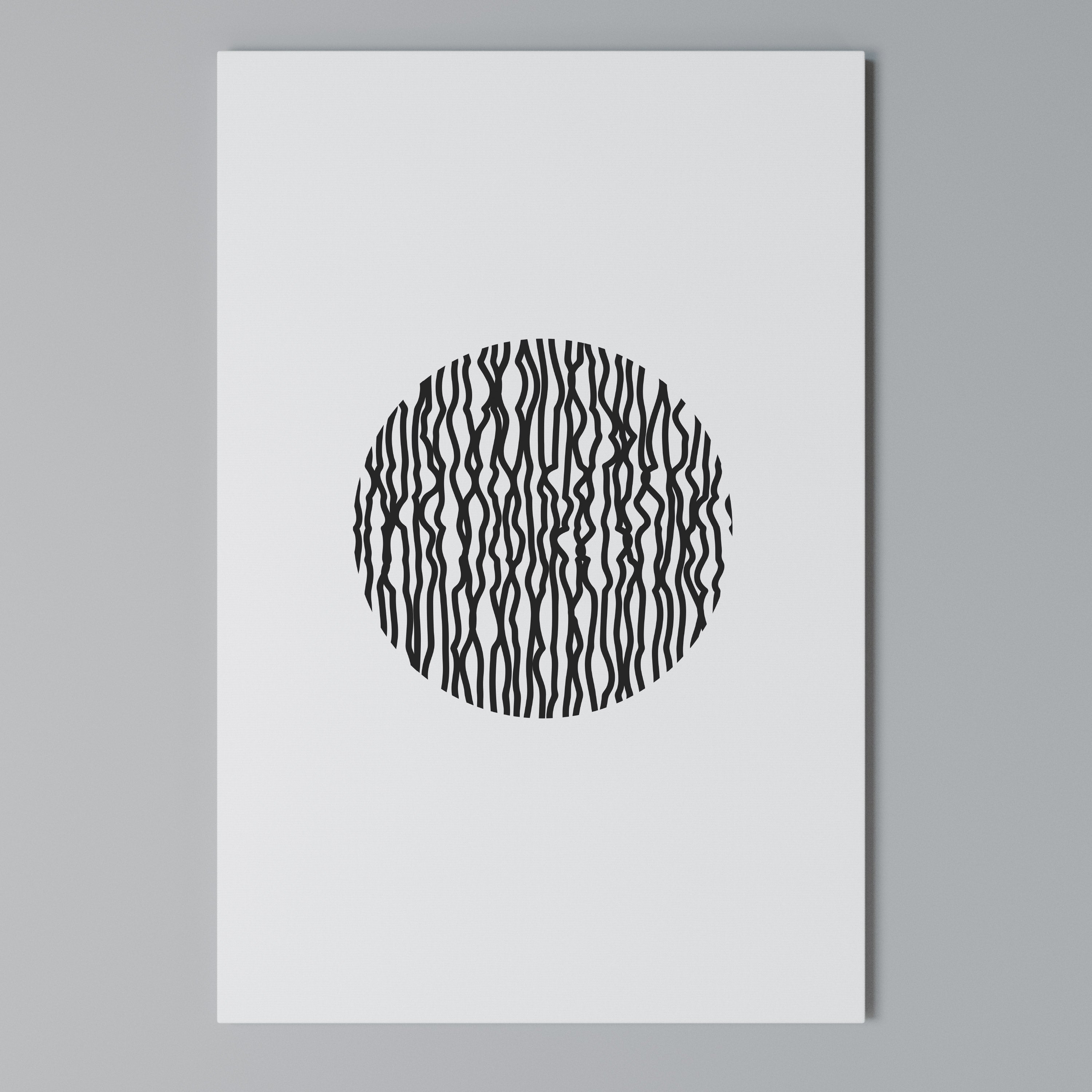 LUNA LINES Vertical Canvas Print