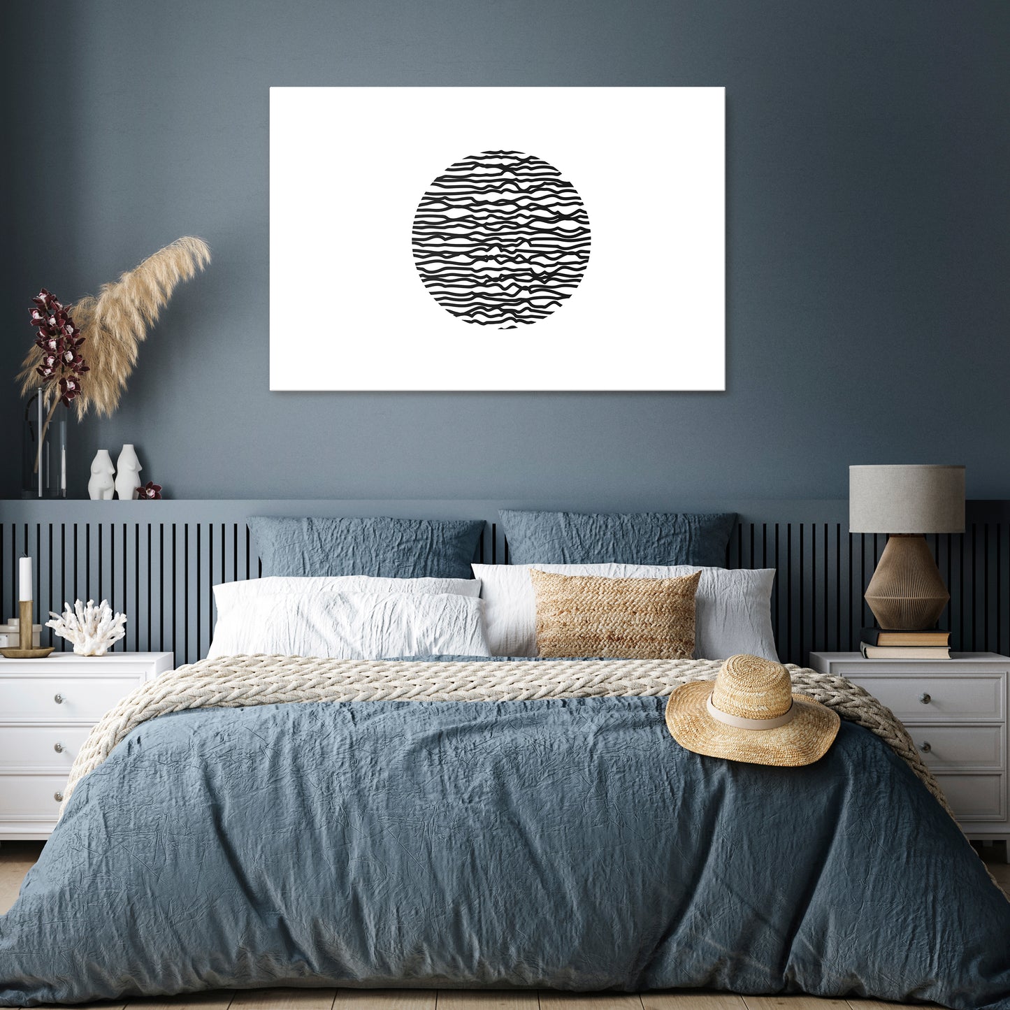 LUNA LINES Horizontal Canvas Print