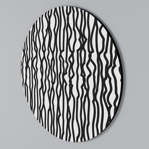 LUNA LINES Rundes Wandbild