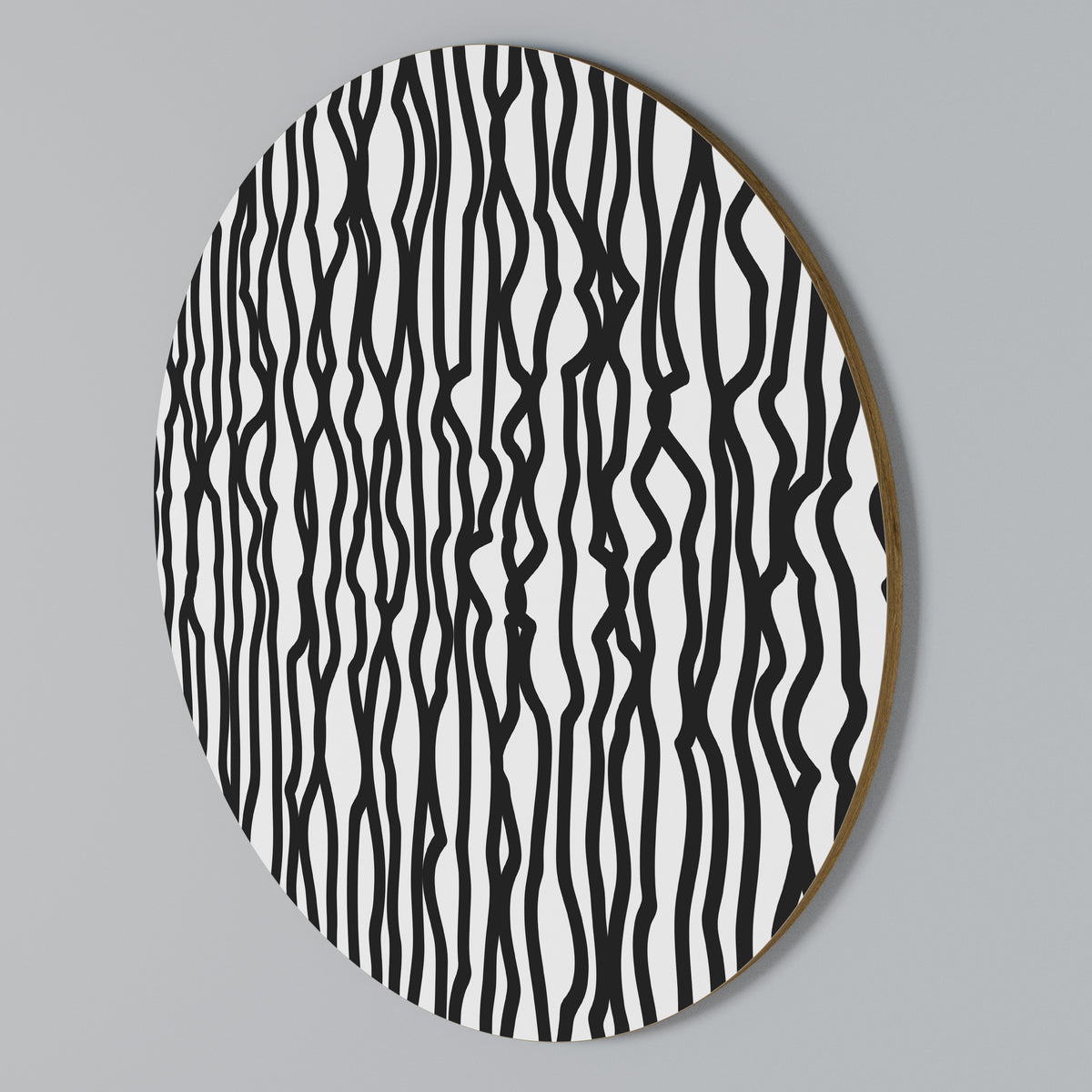 LUNA LINES Rundes Wandbild
