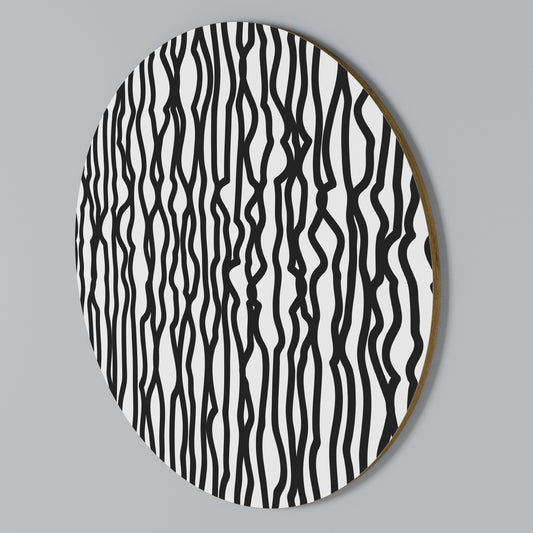 LUNA LINES Rundes Wandbild
