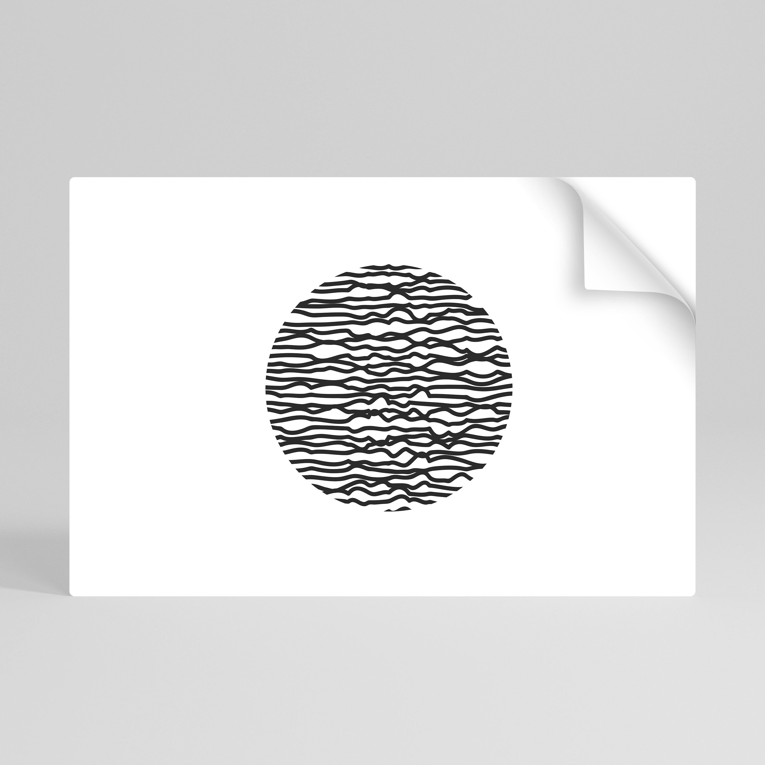 LUNA LINES Selbstklebendes Horizontal-Poster