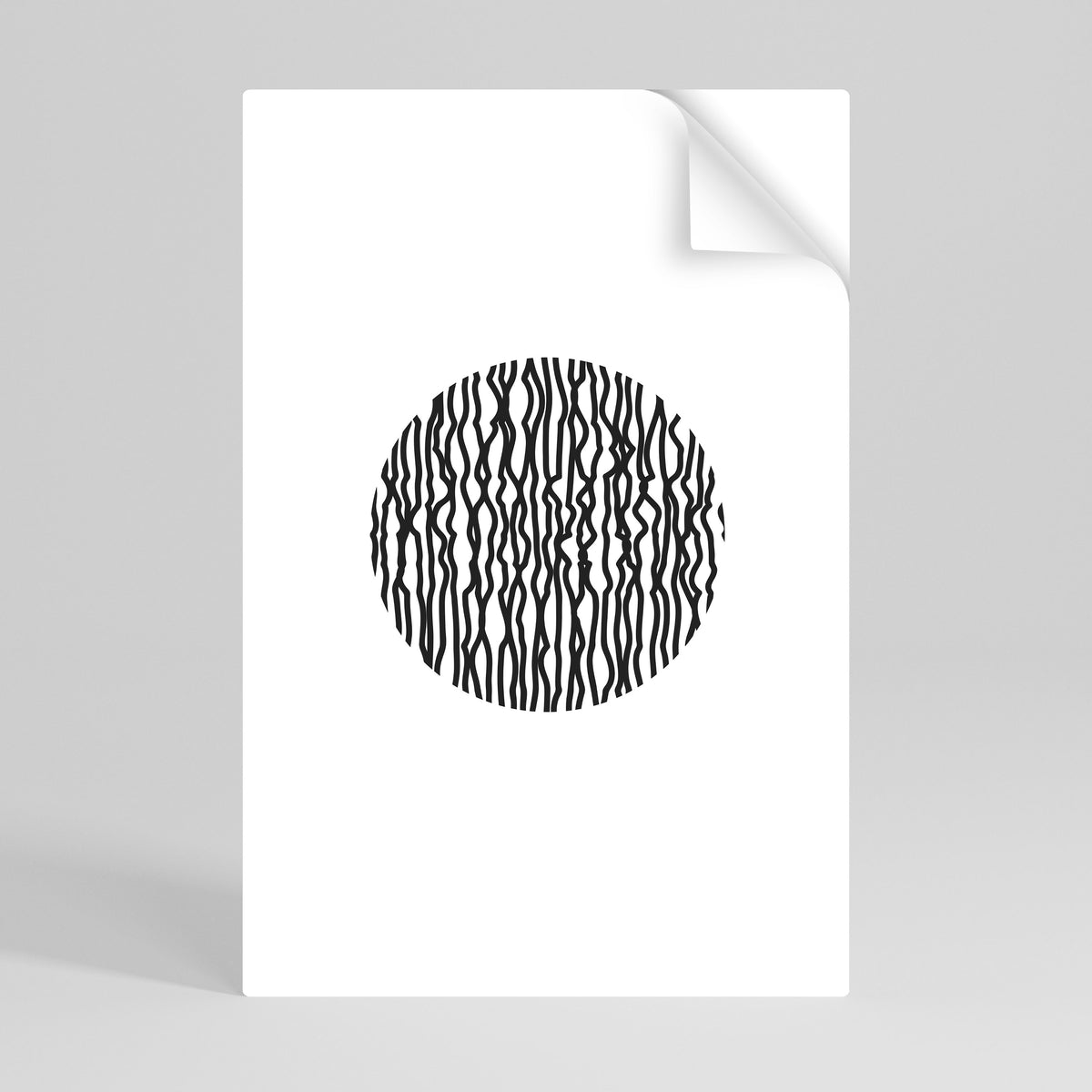 LUNA LINES Selbstklebendes Poster - Hochformat