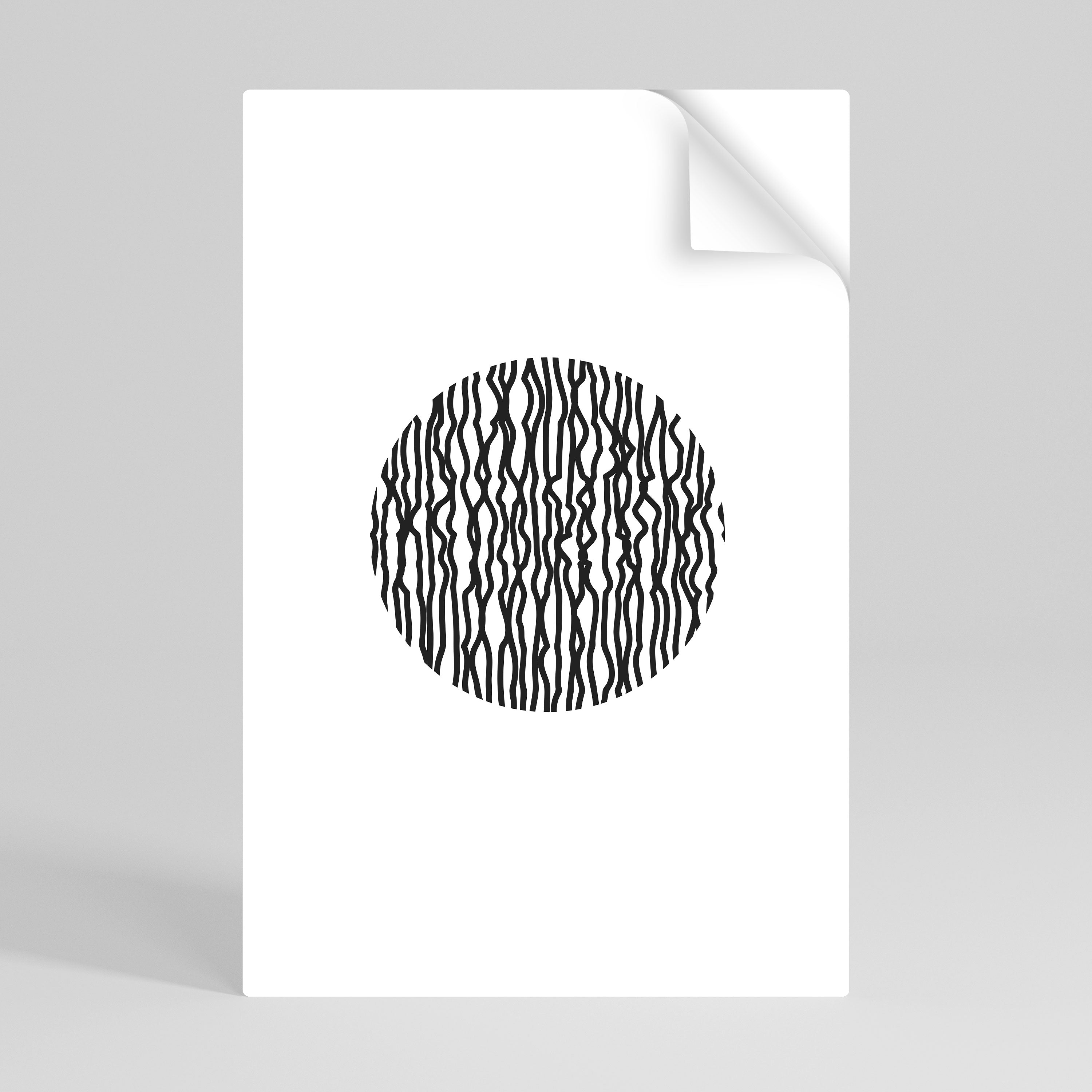 LUNA LINES Selbstklebendes Poster - Hochformat