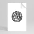 LUNA LINES Selbstklebendes Poster - Hochformat