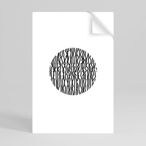 LUNA LINES Peel and Stick Vertical Poster