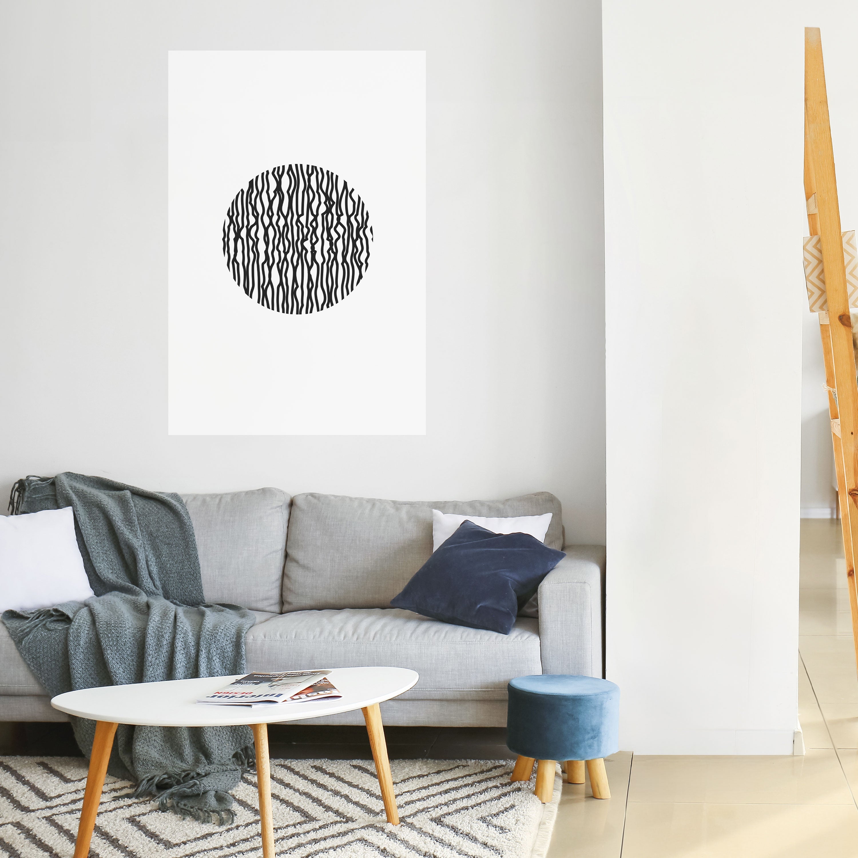 LUNA LINES Vertikales Poster zum Abziehen und Aufkleben