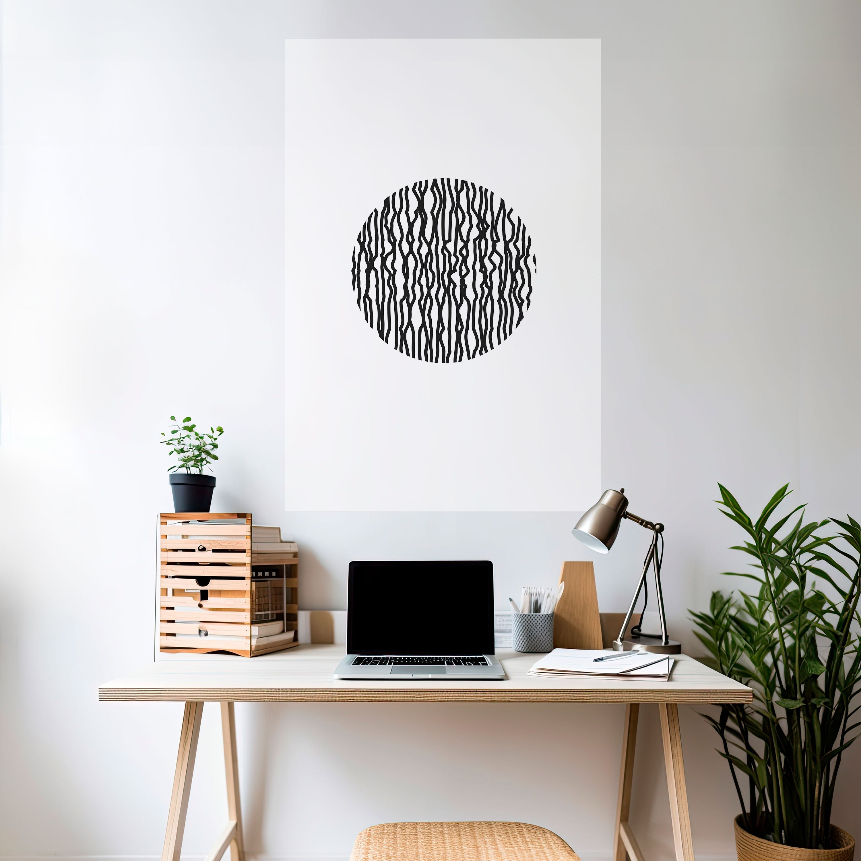 LUNA LINES Vertikales Poster zum Abziehen und Aufkleben