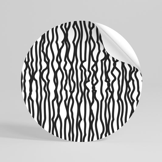 LUNA LINES Runder Wandsticker zum Abziehen und Aufkleben
