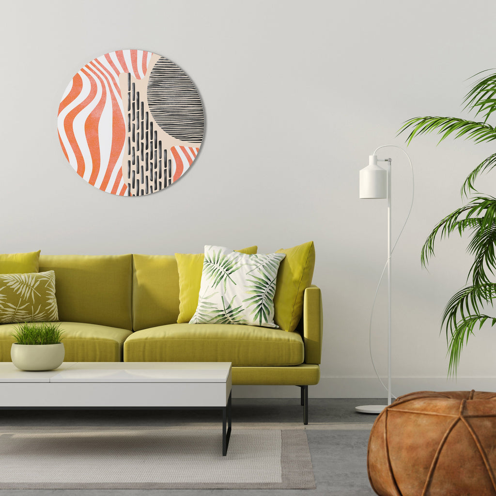 SUBLIME SYNTHESIS Runde Wanddekoration Ø 69 cm