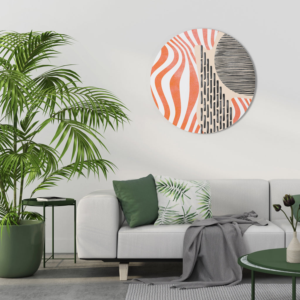 SUBLIME SYNTHESIS Runde Wanddekoration Ø 69 cm