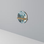 SHROUDED SHAPES Ovales Kunstregal in Eiche-Optik