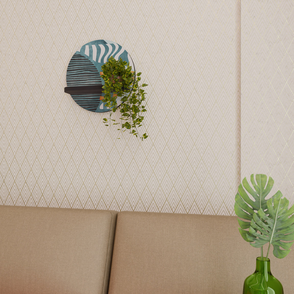 SHROUDED SHAPES Dekoratives Wandregal