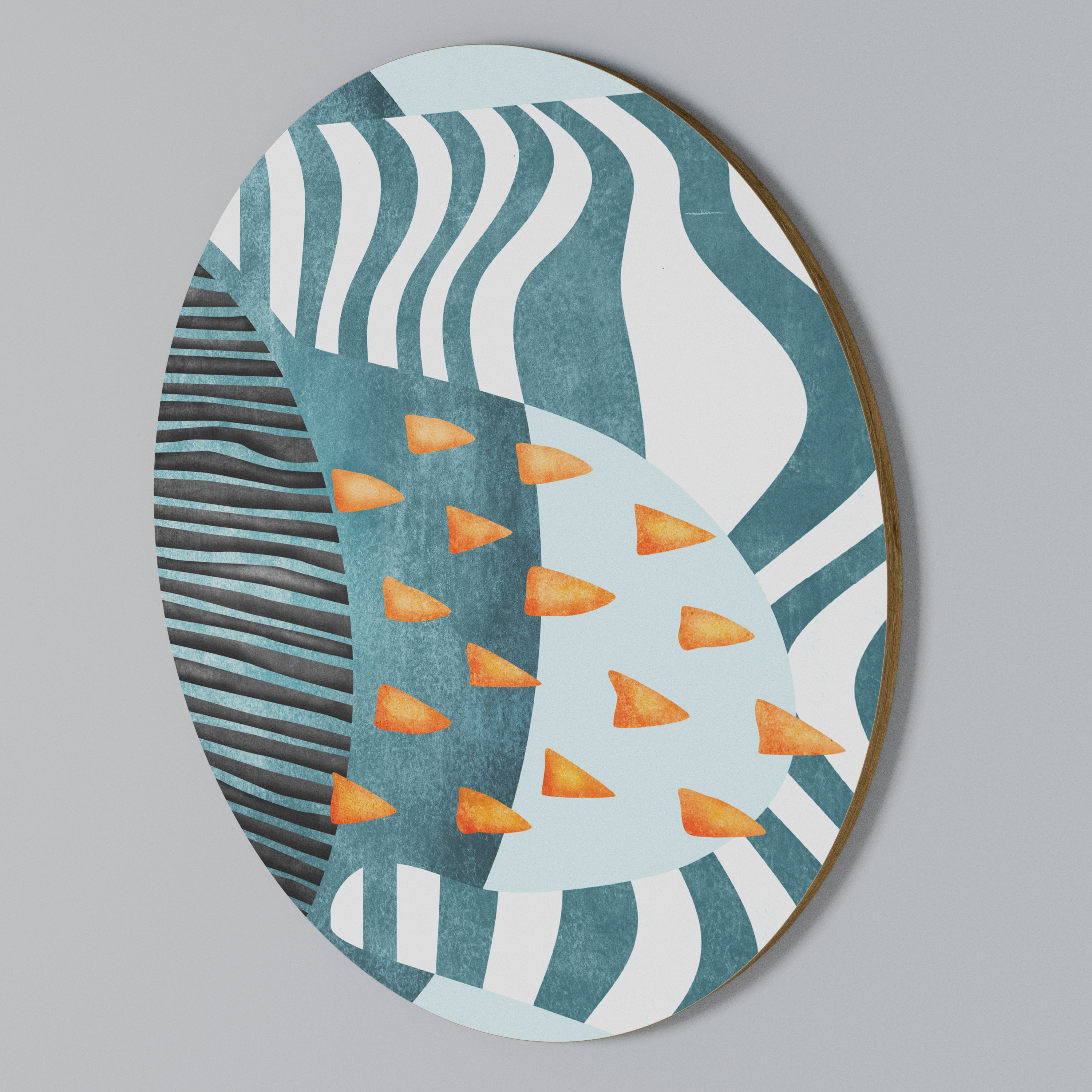 SHROUDED SHAPES Round Wall Art