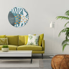 SHROUDED SHAPES Runde Wanddekoration Ø 69 cm