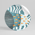 SHROUDED SHAPES Runder Wandsticker zum Abziehen und Aufkleben