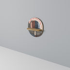 WHISPERS OF FORM Ovales Kunstregal in Eiche-Optik