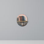 WHISPERS OF FORM Ovales Kunstregal in Eiche-Optik