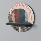 WHISPERS OF FORM Rundes Kunstregal in Schwarz