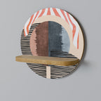 WHISPERS OF FORM Rundes Kunstregal in Eiche-Optik