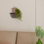 IMAGINARY RAIN Oval Art Shelf In Black Finish