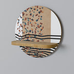 IMAGINARY RAIN Rundes Kunstregal in Eiche-Optik