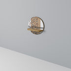 IMAGINARY RAIN Rundes Kunstregal in Eiche-Optik